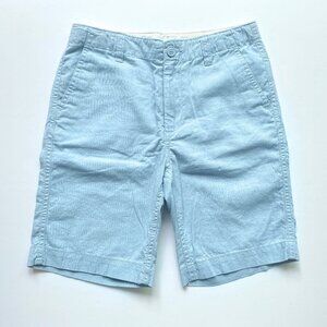 NWOT Gap Boys Linen Cotton Shorts Size 14 Light Blue Preppy Adjustable Waist